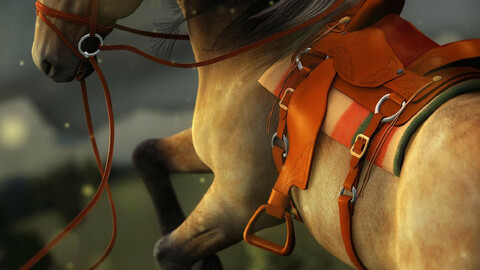 Western Saddle for DAZ Horse 2