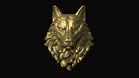 Wolf Head 3D print model