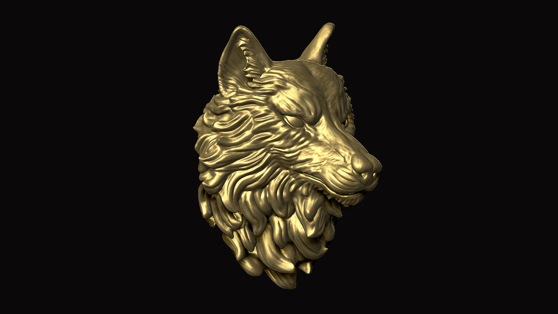 ArtStation - Wolf Head 3D print model | Resources
