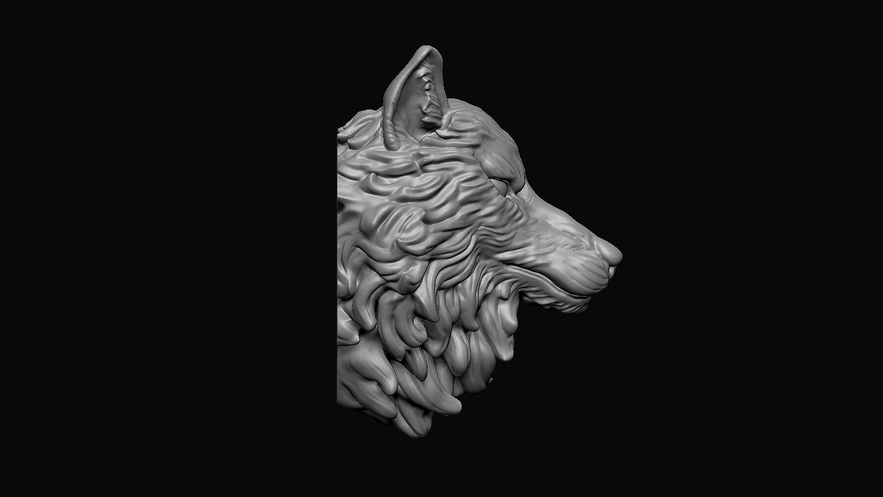 ArtStation - Wolf Head 3D print model | Resources