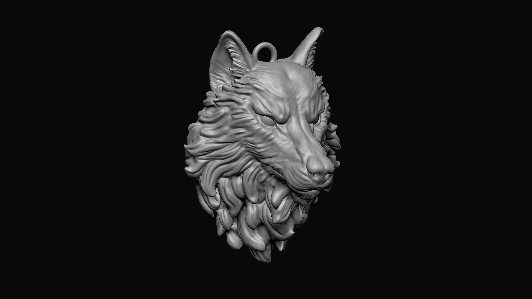 ArtStation - Wolf Head Pendant 3D print model | Resources