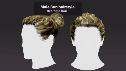 Male bun hairstyle