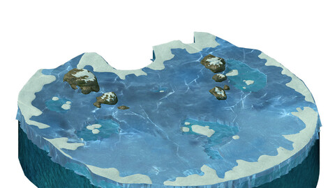 Huashan Mountain Road - ice and snow broken lake