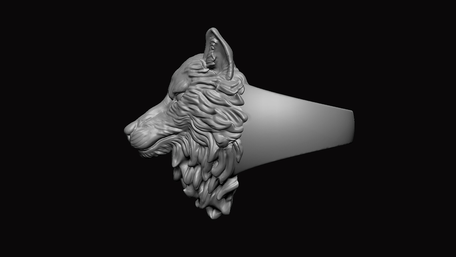 ArtStation - Wolf Head Ring 3D print model | Resources