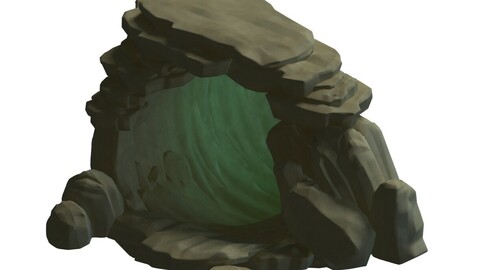 Cartoon Forest - Stone Cave 01