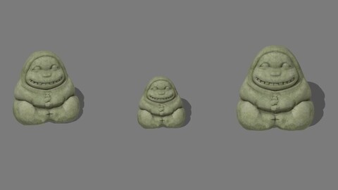 Cartoon mountain shape - stone statue