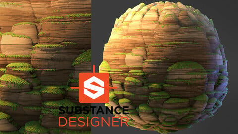 Stylized Natural Cliff Rock - Substance Designer