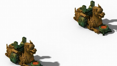 Quanzhen teach - stone lions