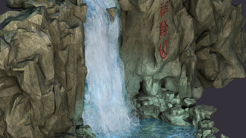 Mountain Landscape - Waterfall 03