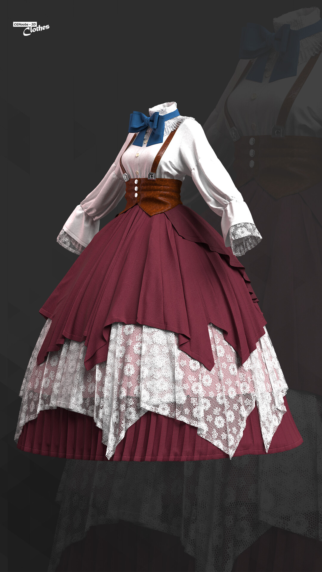 ArtStation Victorian Style Dress 70 Marvelous Designer And Clo3D ...