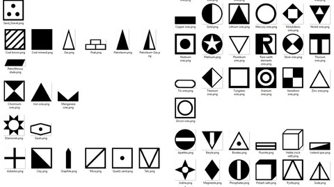 Minerals icons