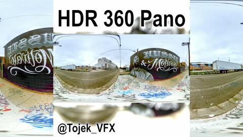 HDR 360 Panorama DTLA Graffiti Alley - Nipsey Hussle