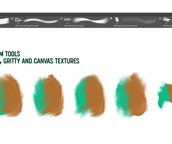 ArtStation - FREE Samples - Ink & Gritty Brush Set For Photoshop | Brushes