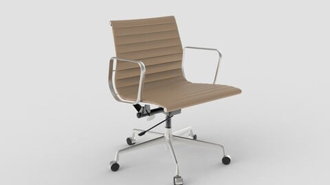 Vitra Aluminium Chair 117 Biscuit Tan
