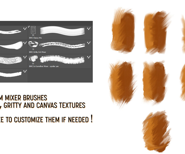 ArtStation 20+ Ink & Gritty brushes for Vol. 1 Brushes