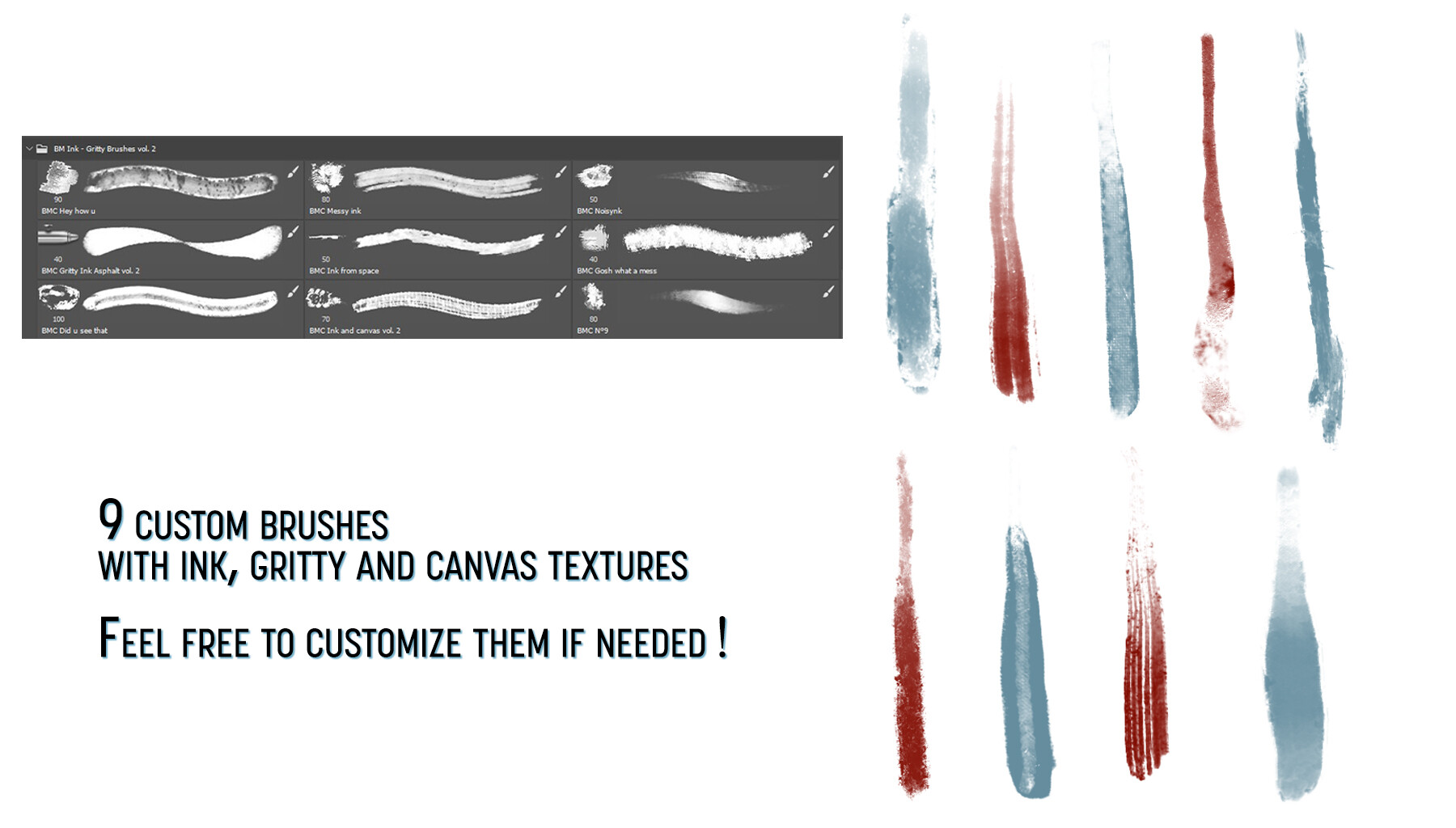 ArtStation 25+ Ink & Gritty brushes for Vol. 2 Brushes