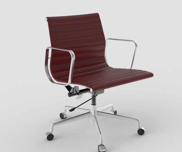 ArtStation - Vitra Aluminium Chair 117 Burgundy Brown | Resources