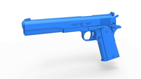 Cosplay 3D printable Pistol AMT Hardballer Long Slide
