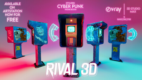 Stylized Cyber Punk - Phone Booth