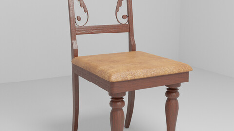 Dining chair optimized unreal engine 4 Low-poly 3D model