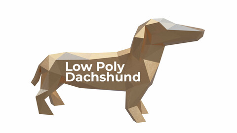 Low Poly Dachshund Dog