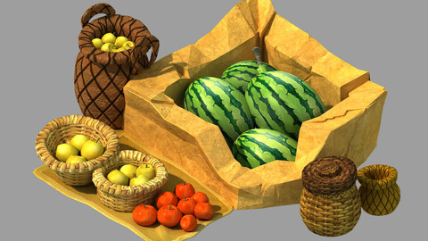 City - low grade fruit stand