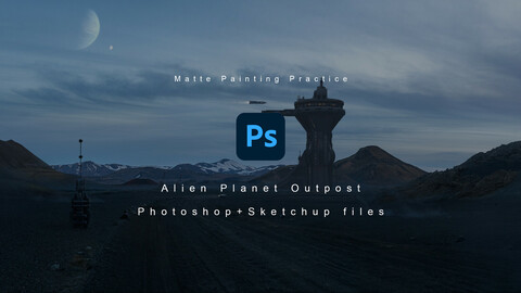 PSD file for Alien Planet Outpost