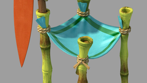 City - roadside with flag booths