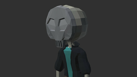 Cartoon Skeleton with Rig and Animation