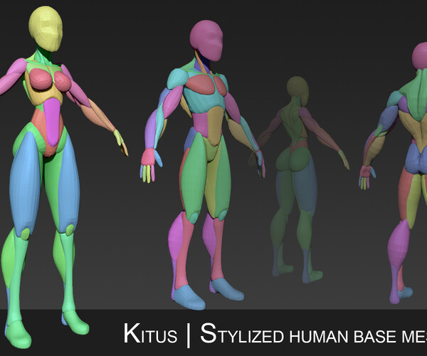 Artstation Kitus Stylized Base Meshes Resources