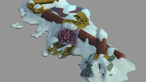 Kunlun Snow Mountain - Damaged Flagpole 01