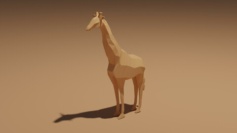 Giraffe Low-poly 3D model