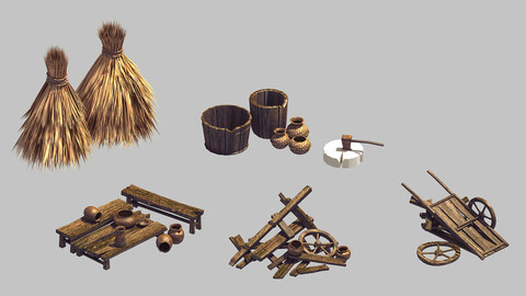 Weed - broken car - bucket