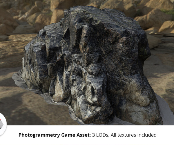 ArtStation - Beach Rock: Photogrammetry Game Asset | Game Assets