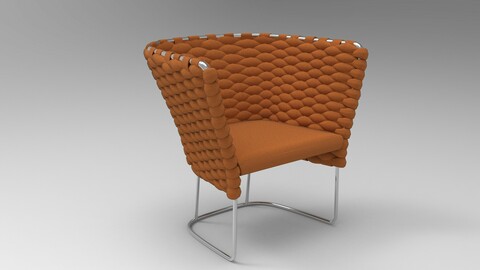 Paola Lenti Ami Chair Burnt Orange