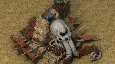 BOSS building - skull ivory head