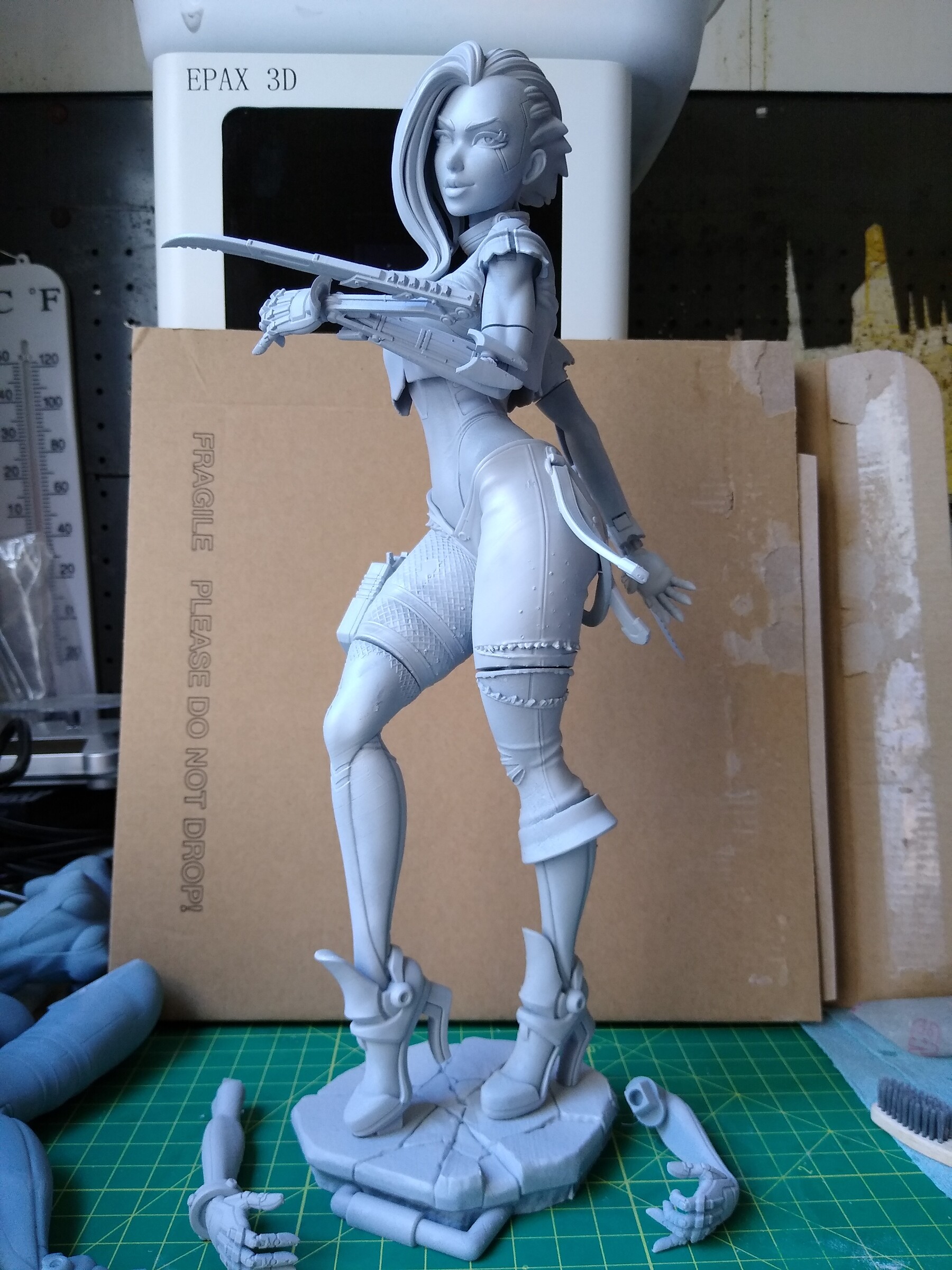 ArtStation - Cyberpunk Girl, Blossom / 3D Print STL / Rendered Images