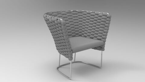 Paola Lenti Ami Chair Medium Gray