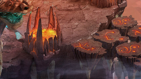 Flaming Cave - Ivory Table