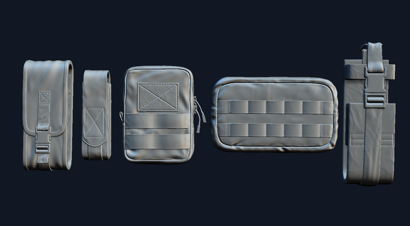 ArtStation Tactical Pouch . 5 pack tactical military equipment