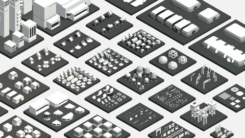 SCIFI STATION - Low Poly 3D Art Construction Kit