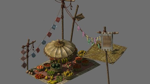 Street small traders - fruit stalls 02