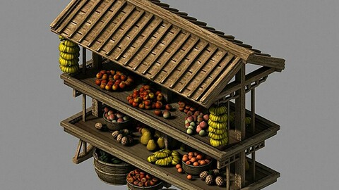Street vendors - fruit stalls 03