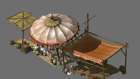 Street vendors - ceramic stalls