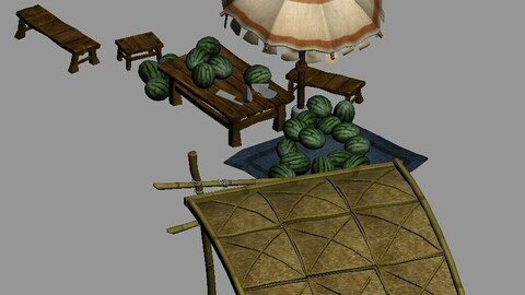 Street small traders - grocery stalls 02