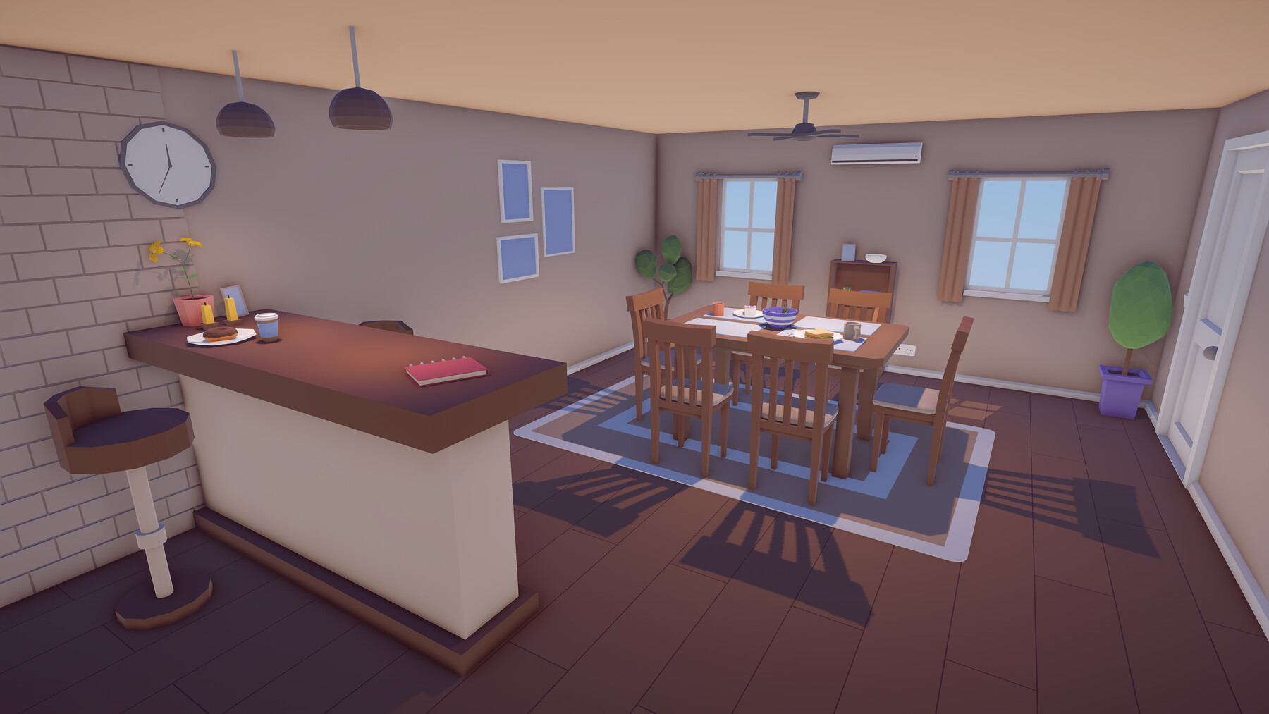 ArtStation - Low Poly Cartoon House Interiors | Game Assets