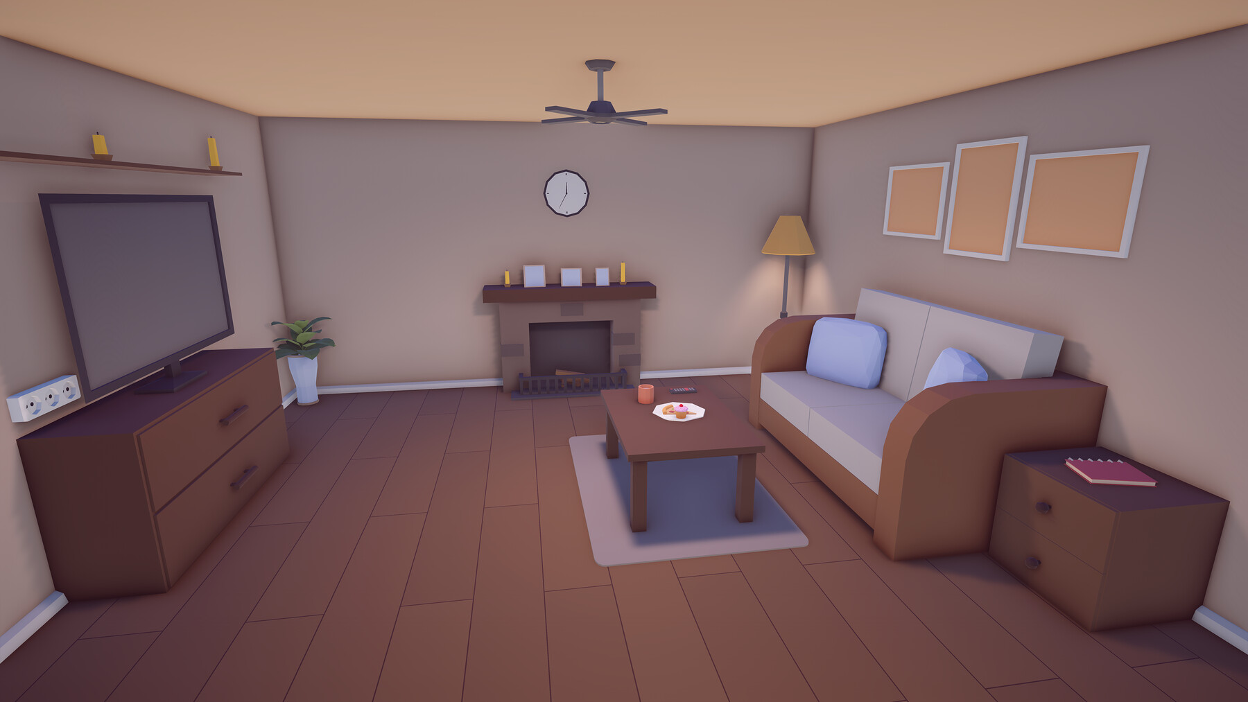 ArtStation - Low Poly Cartoon House Interiors | Game Assets