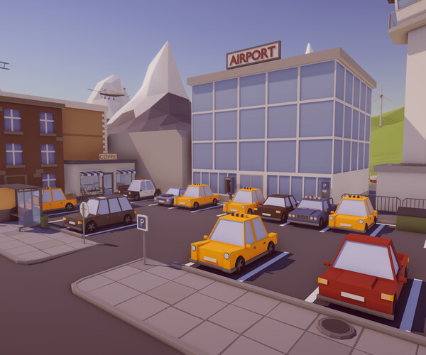 ArtStation - Low Poly Megapolis Pack - Asset for Unity 3D, City Map and ...