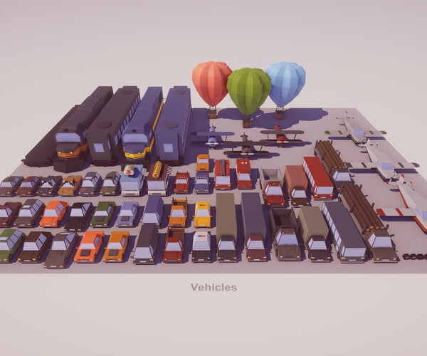 ArtStation - Low Poly Megapolis Pack - Asset for Unity 3D, City Map and ...