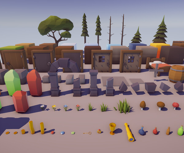 ArtStation - Cartoon Cube World - Asset for Unity 3D, Map and Models ...